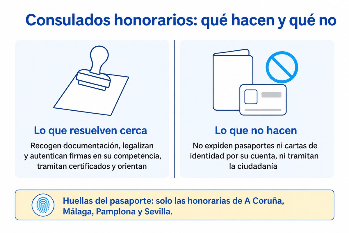 Consulados honorarios: qué hacen y qué no: Lo que resuelven cerca; Lo que no hacen